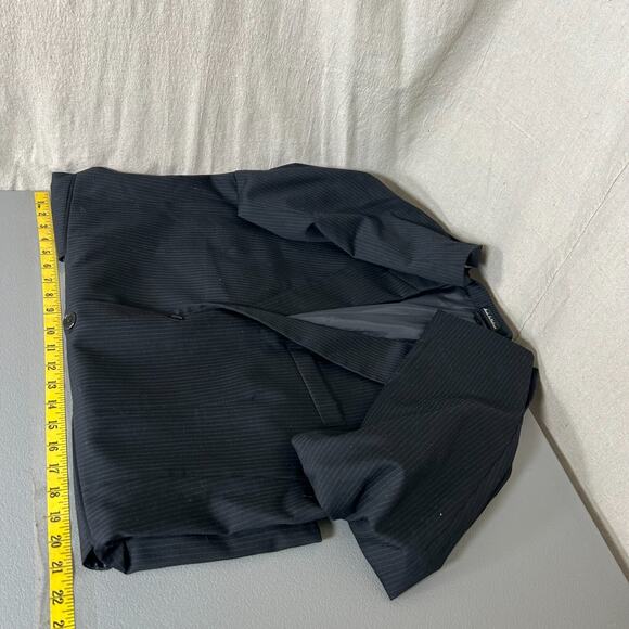 Pierre Cardin Mens Black Pinstripe Blazer 42S Classic Preppy Business 100% Wool - Picture 8 of 12